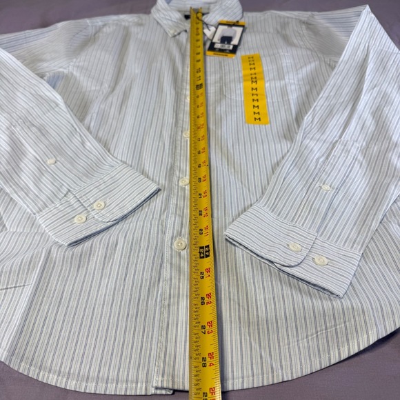 NWT Bonobos White Blue Stripe Shirt Button Down Cotton Men's Size Medium L/S - Picture 7 of 7